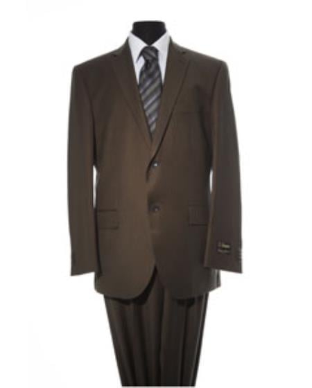 Men's Brown 2 Piece 2 Button Suit