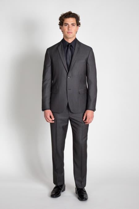 Mens Suits Los Angeles Why Rent To Setup The Group - Call: 3104300939 Men's 2 Button Charcoal Groomsmen ~ Groom Wedding Pinstripe Slim Fitted Cheap Priced Business Suits Clearance Sale