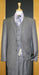 Two Button Grey Sharkskin Flat Front three piece suit mensusa