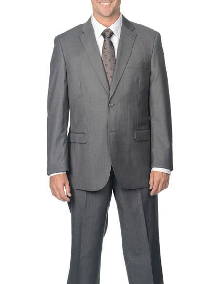 Brand: Caravelli Collezione Suit - Caravelli Suit - Caravelli italy Caravelli Men's Double Vent Grey 2 Button Suit