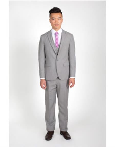 Call if not Text or Whatsup 3104300939 To Setup The Group - Call: 3104300939 Men's 2 Button Groomsmen Suits ~ Groom Wedding Heathered Grey Slim Fit Suit With Vest