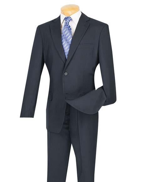 Gianni Dark Navy Super 120's Cheap Priced Business Suits Clearance Sale Available in 2 or Three ~ 3 Buttons Style Regular Classic Cut main image 1