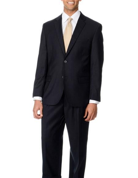 Brand: Caravelli Collezione Suit - Caravelli Suit - Caravelli italy Caravelli Men's Dark Navy Blue 2 Button Double Vent Suit