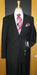 Two Button Solid Black Double Side Vent Suit mensusa