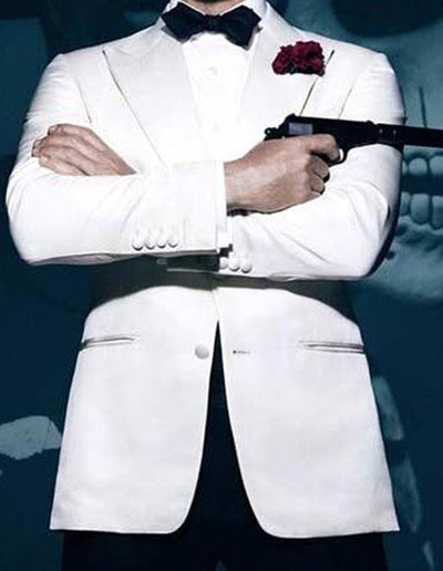 Slim Fit White Blazer