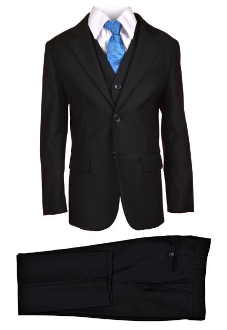 Boys Husky Suit Boys Suit Black Perfect for toddler Suit wedding attire outfits
