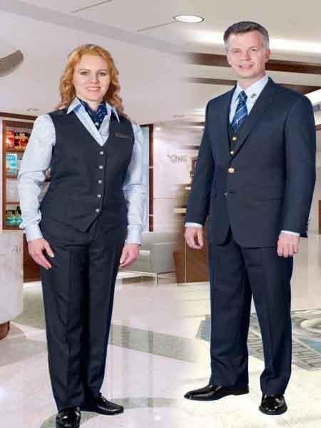Men's 2 Button Dark Navy Blue Suit For Men Or Black 3 Pieces Vested Su ...