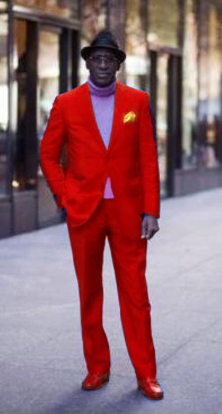 Men’s Hot Red 2-Piece Suit