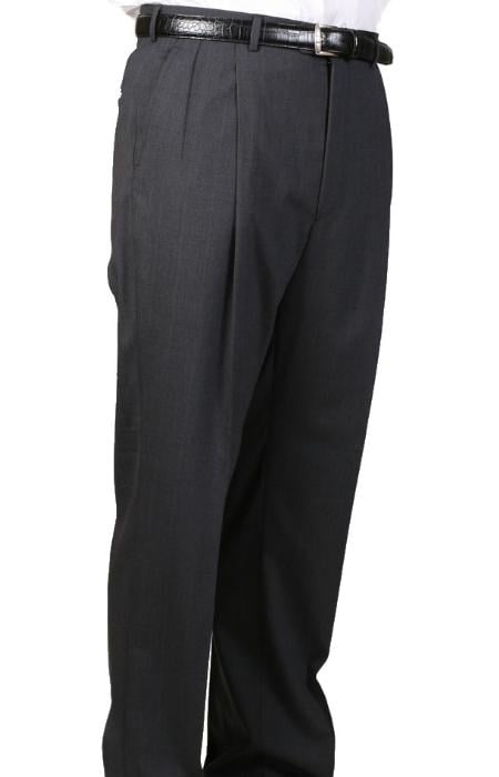 Ivory Wide Leg Dress Pants Pleated Baggy Dress Trousers Unhemmed Unfinished Bottom - Cheap Priced Dress Slacks For Men On Sale main image 1