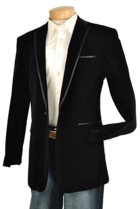 Velvet Blazer - Mens Velvet Jacket Sport Coat Jacket Men'S Black Shawl Collar