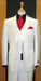 WHITE EXTRA FINE Light Weight Soft Fabirc 3PC VESTED Suits For Men 2 Button Style - All White Suit mensusa