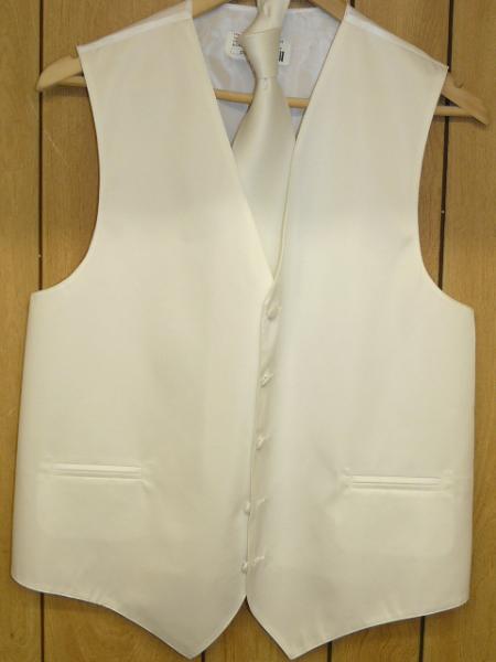 WHITE GROOMSMEN DRESS TUXEDO WEDDING Vest ~ Waistcoat ~ Waist coat & TIE SET Buy 10 of same color Tie For $25 Each - Men's Neck Ties - Mens Dress Tie - Trendy Mens Ties mensusa