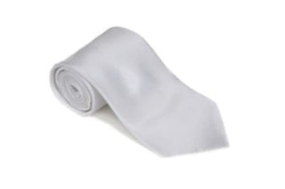 White 100% Silk Solid Necktie With Handkerchief Buy 10 of same color Tie For $25 Each-Men's Neck Ties - Mens Dress Tie - Trendy Mens Ties mensusa