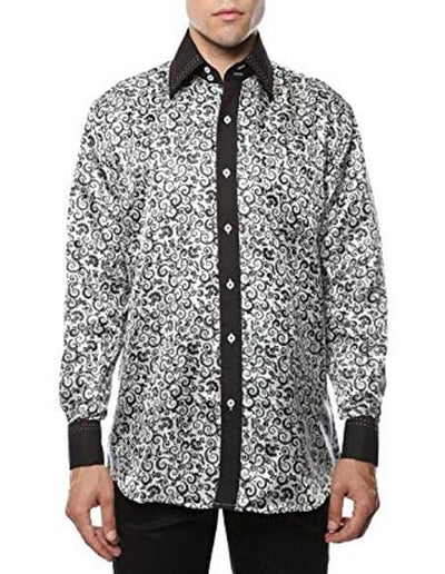 Black Floral Dress Shirt