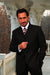Wide Leg Solid Black Touch Suit Hand Made mensusa