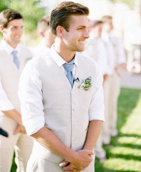 Men's Vest and Pants Set - Linen Outfits For Men Perfect for wedding Vest & Pants
