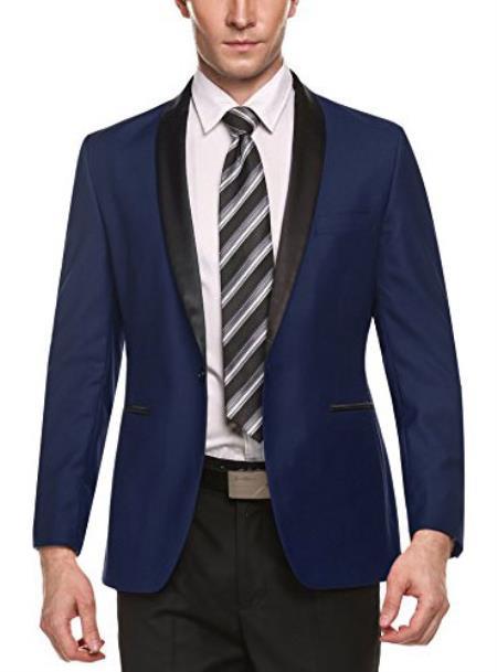 blue polyester blazers