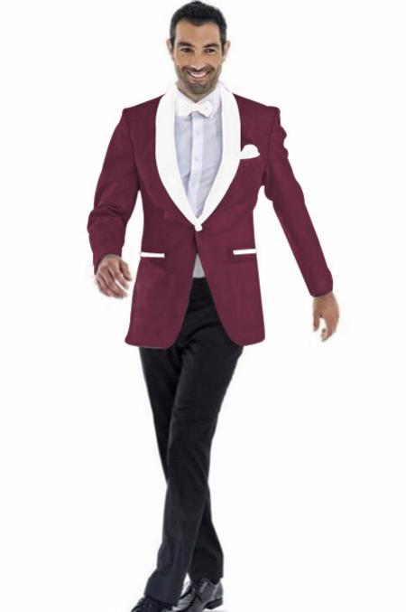 Men's White  Two Toned Tuxedo main image 1