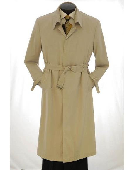 Men's Big And & Tall Trench Coat Light Khaki