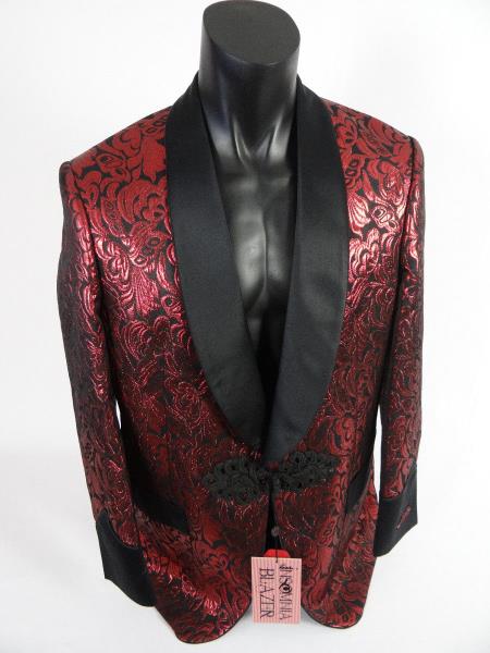 Men's Cheap Priced Designer Fashion Dress Casual Blazer On Sale Shawl Lapel Jacket Cheap Priced Blazer Jacket For Men Red Black