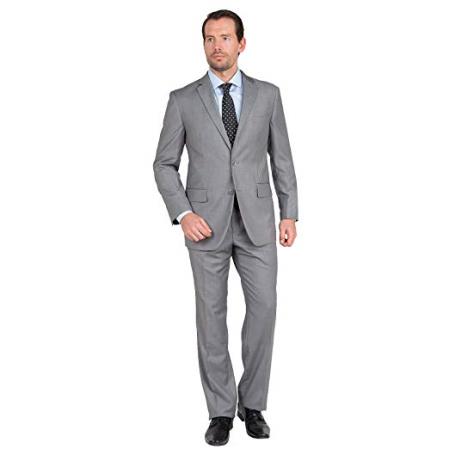 Men's Two Button Gray Suit