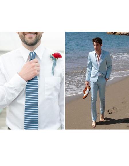 Men'S Beach Wedding Attire Suit Menswear Pink $199
