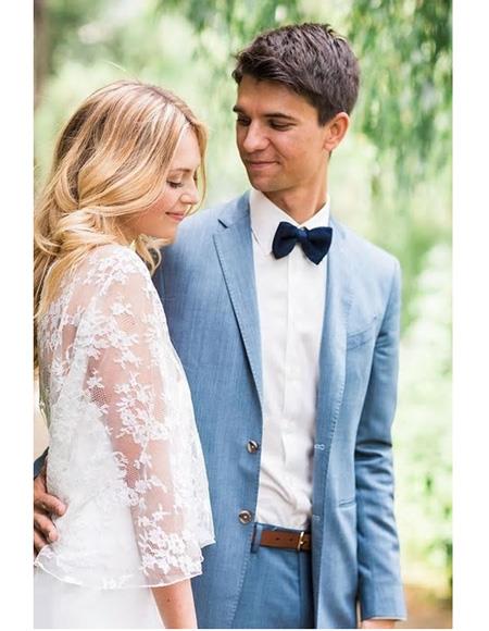 Men's Blue Beach Wedding Attire Suit