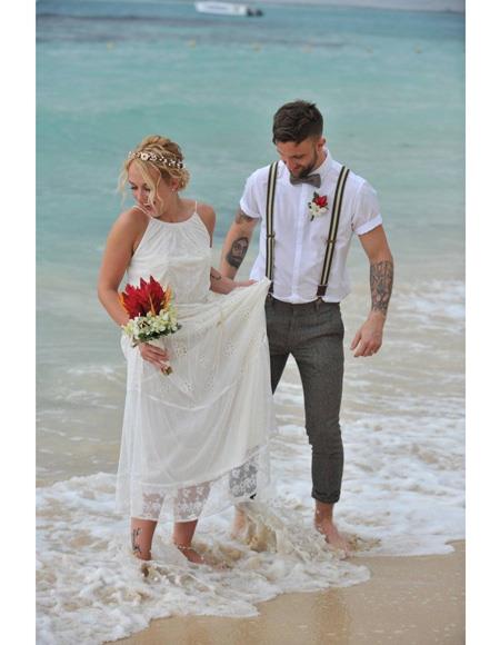 Men's Gray Beach Wedding Attire Menswear main image 0