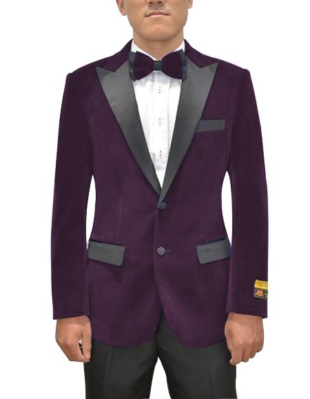 Men's Peak Lapel Eggplant Two Button Men's Fancy Prom Outfit ~ Wedding Blaze