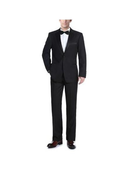 Renoir Suits - Renoir Fashion Mens Two Buttons Burgundy Slim Fit Suit main image 1