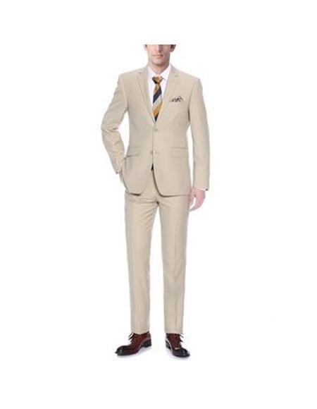 Renoir Suits - Renoir Fashion Mens Grey Two Buttons Slim Fit Two Piece Suit main image 1