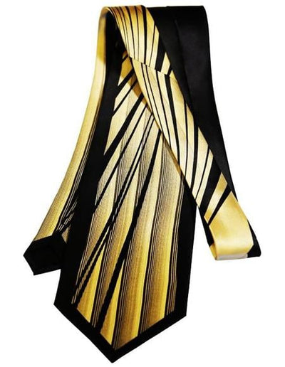 Black Tux With Gold Tie