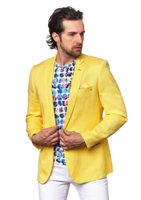 lemon-yellow-summer-blazer-for-men
