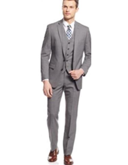 Brand: Caravelli Collezione Suit - Caravelli Suit - Caravelli italy Men's Two Button Light Grey Suit