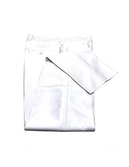 Shiny Dress Pants - Sateen Silver Mens Pants main image 1