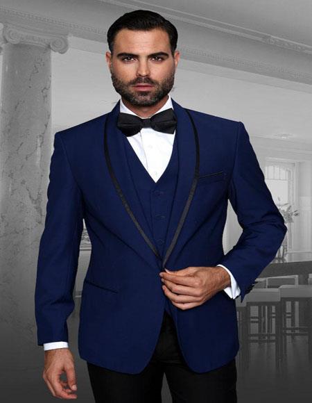 Encore V Navy 1-Button Shawl Tuxedo
