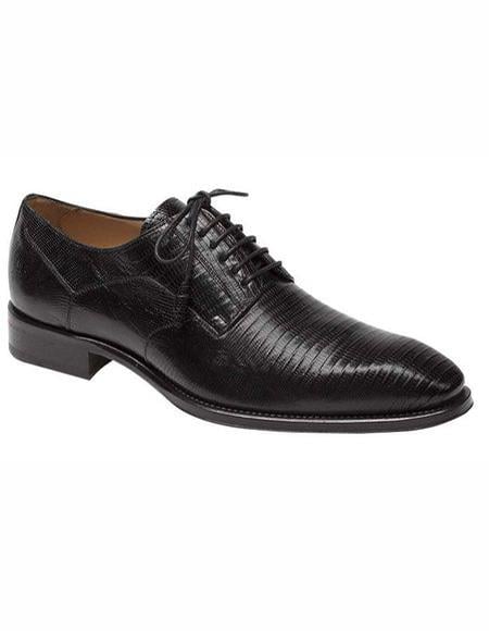 Men's Black Lace Up Cap Toe