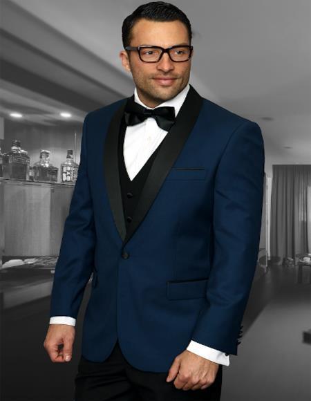 Prom 2026 ~ Wedding 1920s Tuxedos Colored Suit With Black Vest and Black Suit 3 Pieces