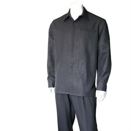 Men's Plain Long Sleeve Casual Walking Ash Suit