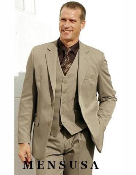 Men's Suits Clearance Sale Tan ~ Beige
