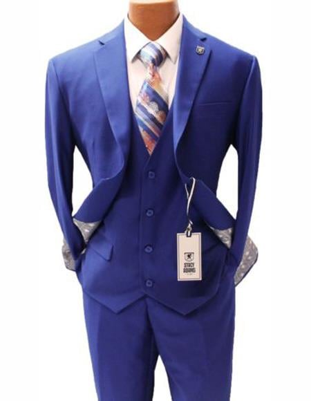 Men's Vested Suit Two Button
