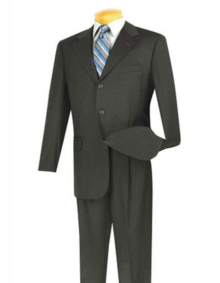 Men's Lucci Suit Charcoal Three Button