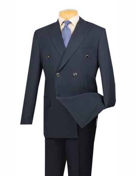 Men's Lucci Suit Peak Lapel Double Breasted