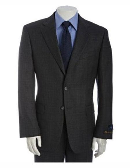 Athletic Cut Classic Suits Men's suit Classic Relax Fit Pleated Pants 19 Inch Bottom Charcoal