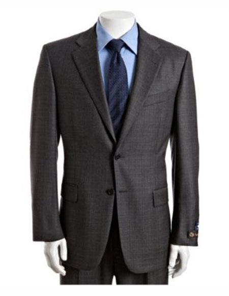 Athletic Cut Classic Suits Men's suit Classic Relax Fit Pleated Pants 19 Inch Bottom Grey