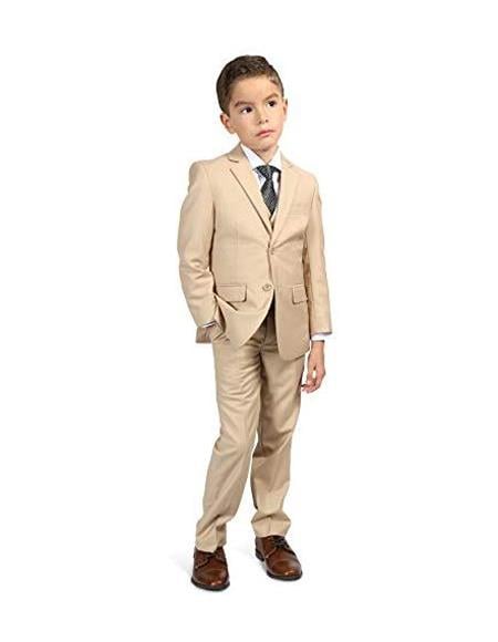 Tan One Button Father and son / Dad and baby Matching Suits