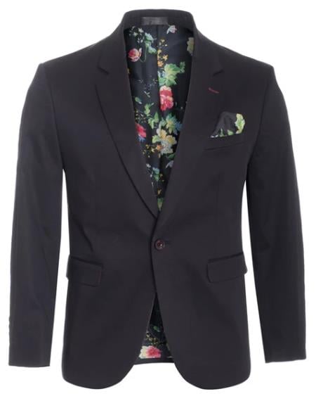 Men'S Cotton Stretch Slim Fit Blazer Red main image 0