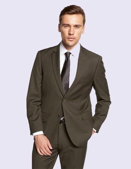 Giorgio Fiorelli Menâ€™s Suit In Olive