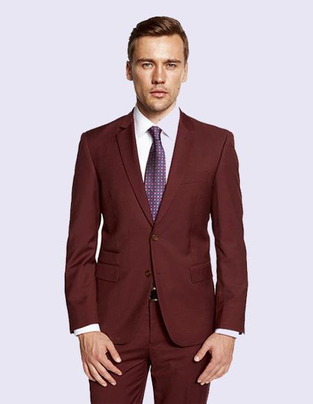 Giorgio Fiorelli Burgandy Suit For Menâ€™s