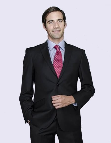 Giorgio Fiorelli Solid Suit In Black,Light Gray